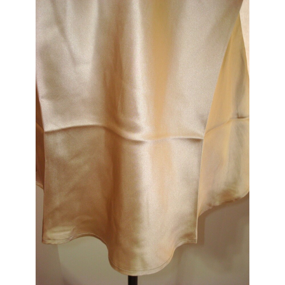 NWT New Ryllace 20 Silk Blouse Cami Beige Champagne Tank Camisole Top Plus Shiny - Picture 11 of 13